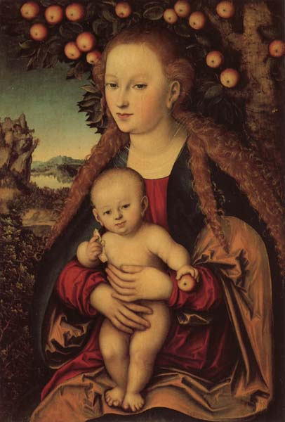 Madonna and Child Under an Apple Tree